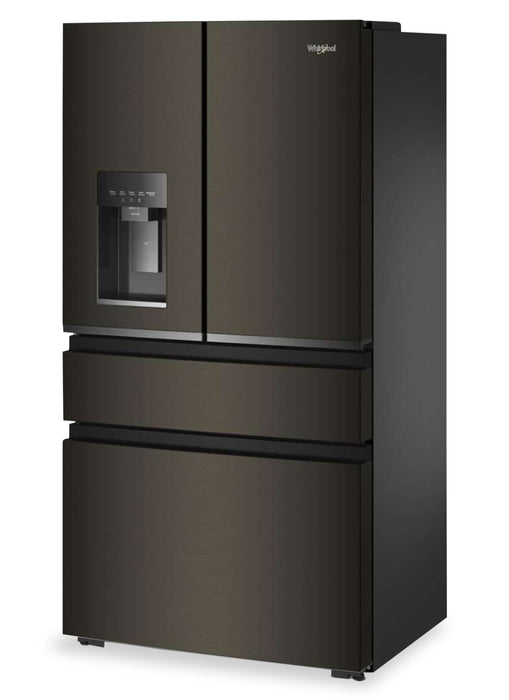Whirlpool 36\" 22 Cu. Ft. True Counter Depth French Door Refrigerator – Black Stainless Steel - WRMC5036RV