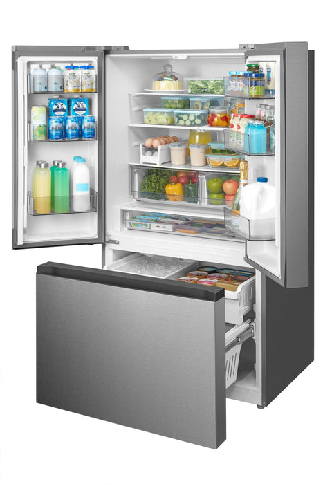 Midea 22.6 Cu. Ft. 33” Counter-Depth French Door Refrigerator with Ice Maker - MRF23I7AST