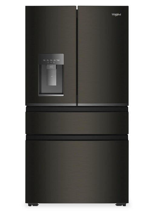 Whirlpool 36\" 22 Cu. Ft. True Counter Depth French Door Refrigerator – Black Stainless Steel - WRMC7036RV