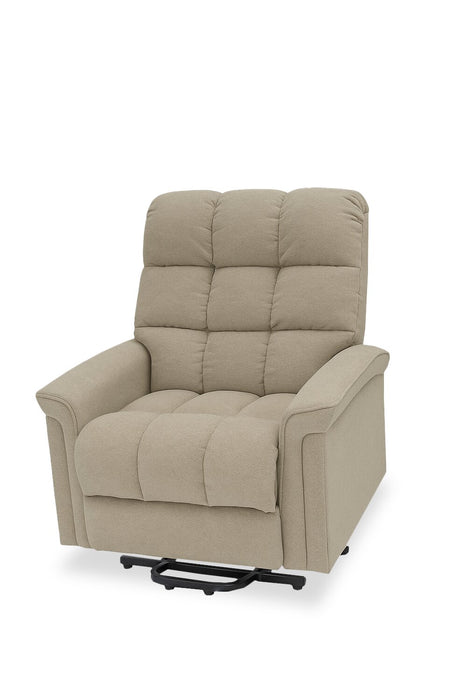 Linton 35.5” Linen-Look Fabric Power Lift Reclining Chair – Mushroom 
