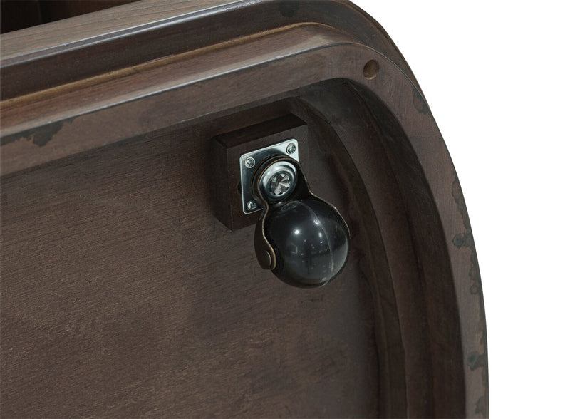 Vernon 56” Modern Solid Wood Lift Top Coffee Table with Storage, Shelf and Casters - Dark Brown