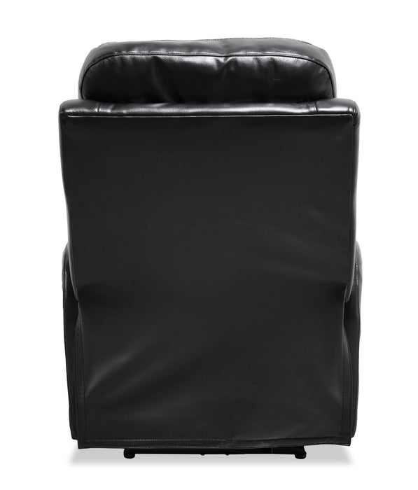 Elli 32\" Faux Leather Swivel Glider Reclining Chair – Black