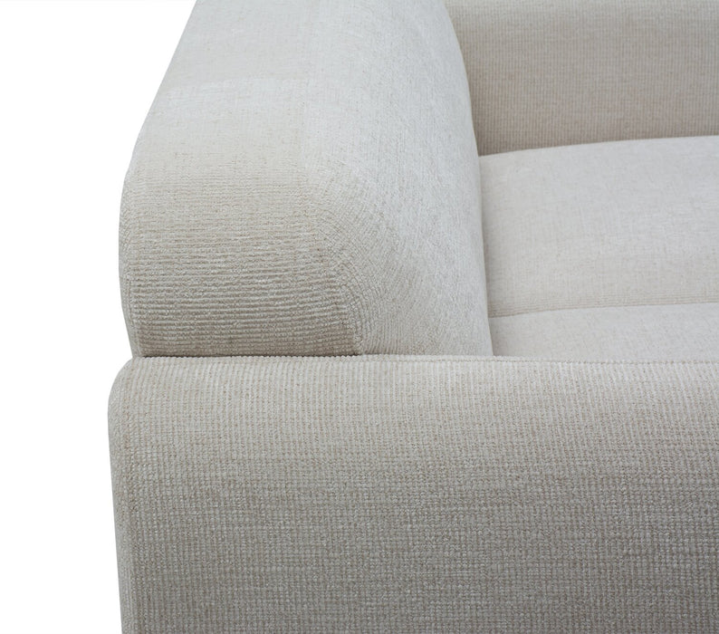 Sadie 63\" Fabric Loveseat with Rubberwood Legs – Beige
