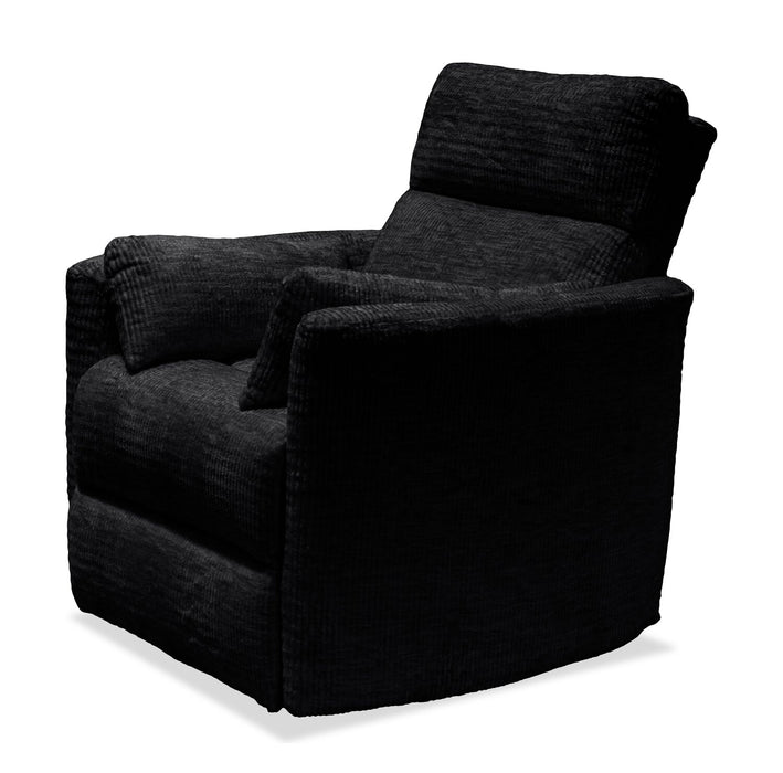 Remi 38\" Fabric Swivel Glider Reclining Chair – Charcoal