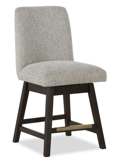 Metro Counter Height Chair with Polyester Fabric, 24"H - Beige & Brown | Chaise Metro de hauteur comptoir de 24 po (H) en tissu de polyester - beige et brune