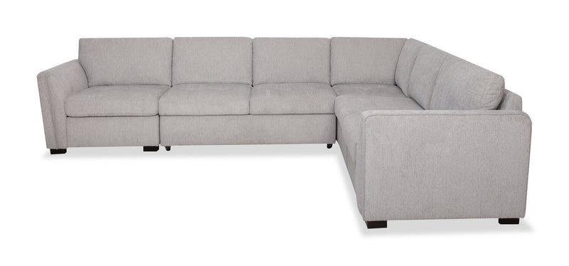 Vault 5-Piece Sectional with Pull-Out Loveseat and Storage Chairs - Grey