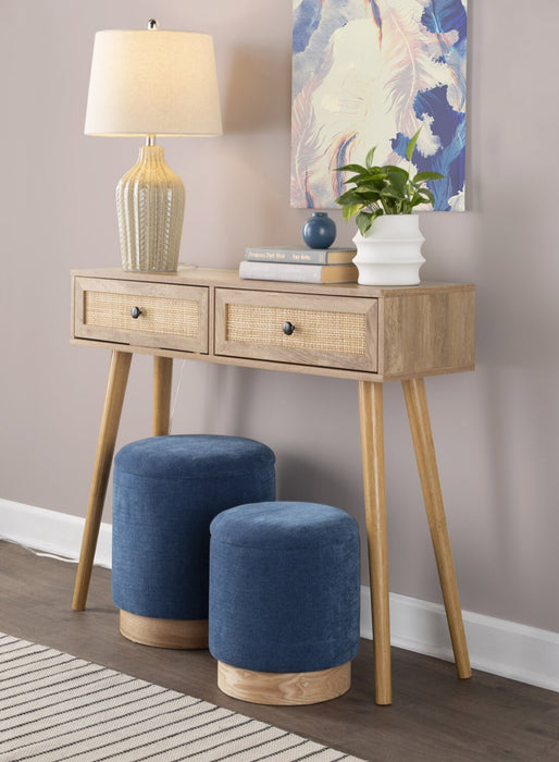 Willa 23\" Ceramic Table Lamp with Polished Nickel and Natural Linen Shade - Cuban Sand 