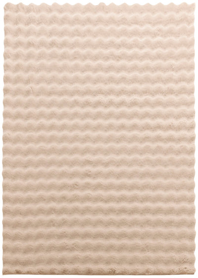 Dream Step Memory Foam Bubble Taupe Faux Fur Area Rug - 7' x 10' | Carpette Dream Step à bulles en fausse fourrure taupe avec mousse à mémoire de forme - 7 pi x 10 pi