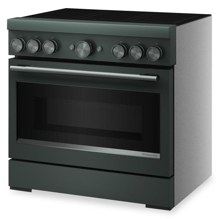KitchenAid 36\" 5.1 Cu. Ft. Freestanding Induction Range with No Preheat Air Fry – Juniper - KFIS936SJP