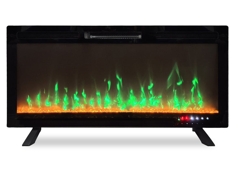 Mirage 42\" Modern Electric Fireplace - Black