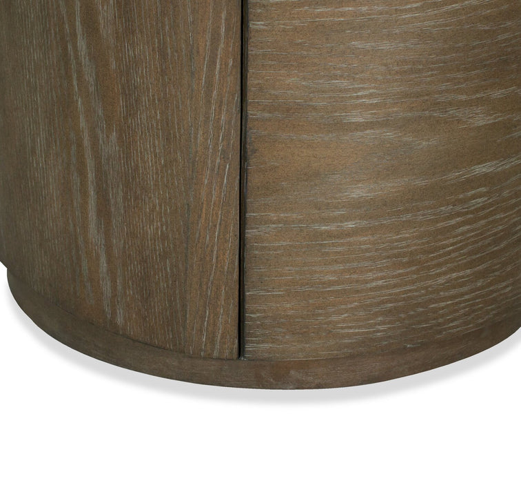 Eldon 22” Modern Round Solid Wood End Table with Storage - Porpoise