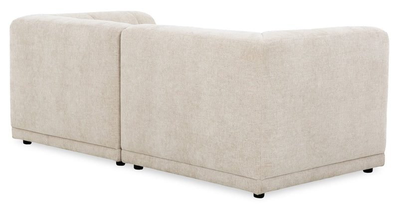 Oaklyn Modular 77\" Fabric Loveseat with Tufted Seat Cushions - Beige