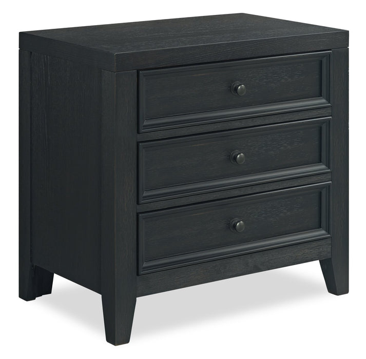 Casa 6pc Bedroom Set with Bed, Dresser, Mirror & Nightstand, Black - King Size