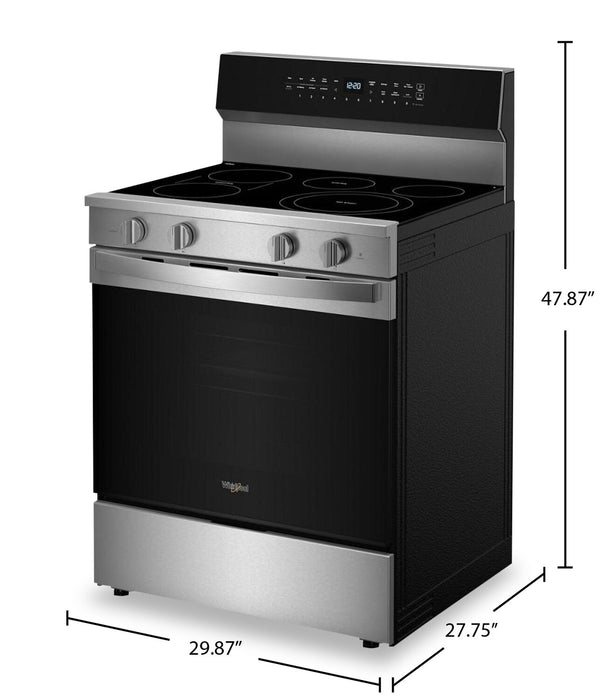 Whirlpool 5.3 Cu. Ft. Electric Range with Air Fry and Self-Clean - Stainless Steel - YWFES7530RZ