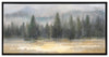Misty Pines Framed Acrylic Painting – 33\" x 63\"