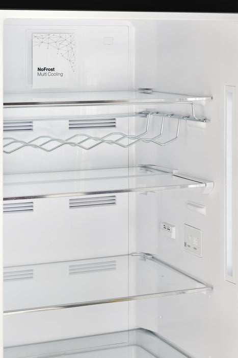 Classic Retro by Unique 24\" 12 Cu. Ft. Bottom-Freezer Refrigerator - Midnight Black - UGP-340L B AC