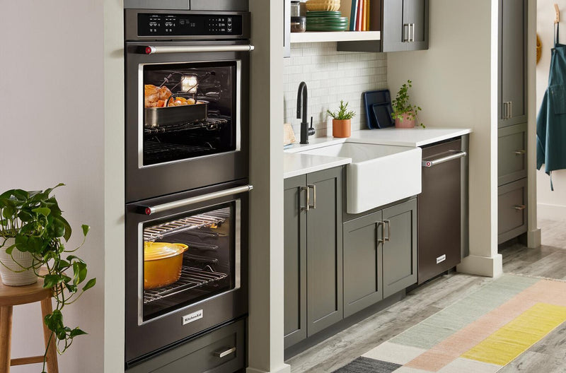 KitchenAid 27\" 8.6 Cu. Ft. Double Wall Oven with Air Fry - KOED527PBS