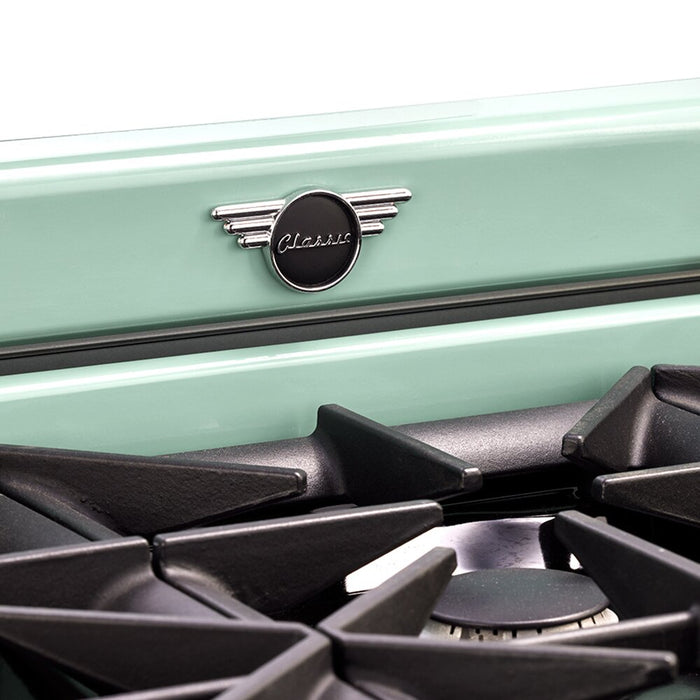 Classic Retro by Unique 36\" 5.2 Cu. Ft. 6-Burner Gas Range with Convection - Summer Mint Green - UGP-36CR LG