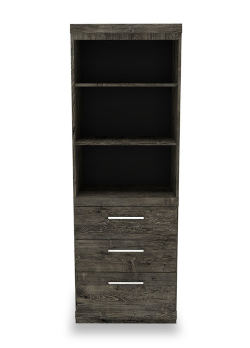Camden 111.7\" 3-Piece Entertainment Centre with Storage and Cable Management for TVs up to 65\" - Alabaster Oak