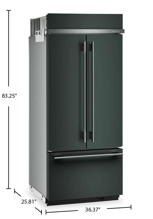 KitchenAid 36\" 20.8 Cu. Ft. French Door Bottom Mount Refrigerator - Juniper - KBFN536SJP