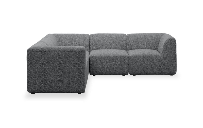 Natalia 5-Piece Fabric Sectional - Grey