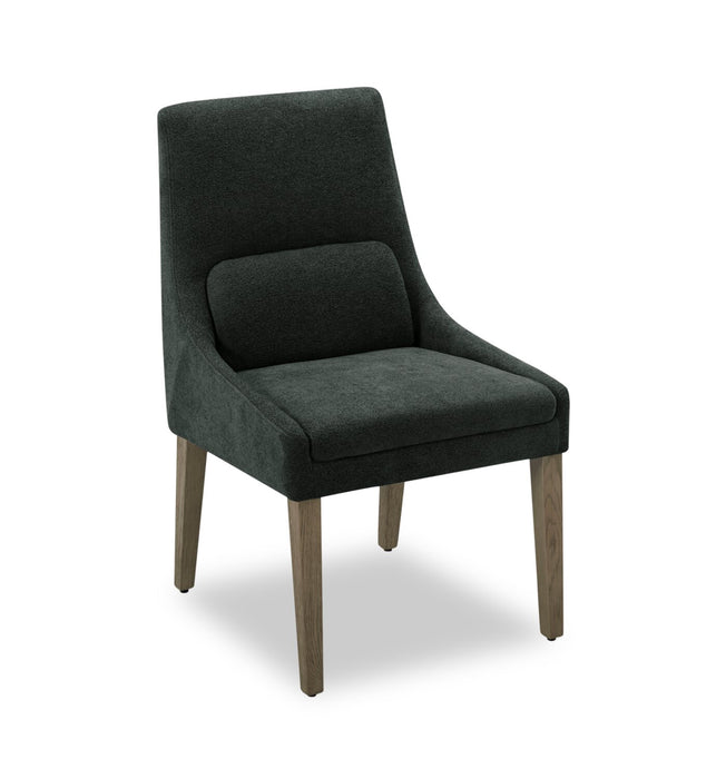 Clay Dining Chair with Polyester Fabric - Charcoal