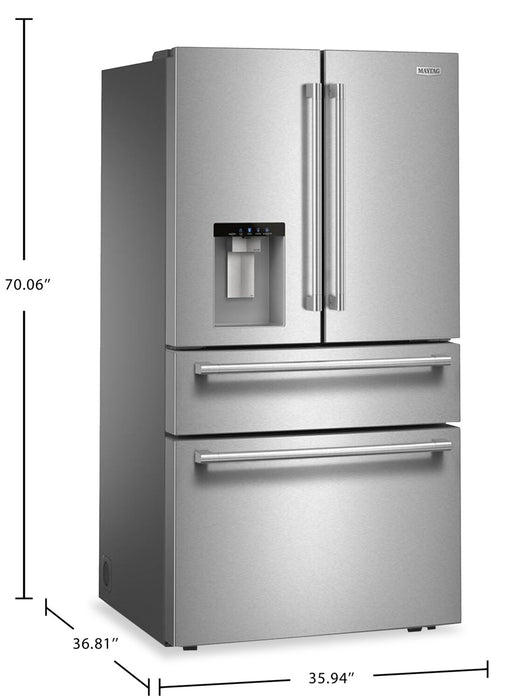 Maytag 36\" 29 Cu. Ft. French Door Refrigerator - Stainless Steel - MRMF5436TZ