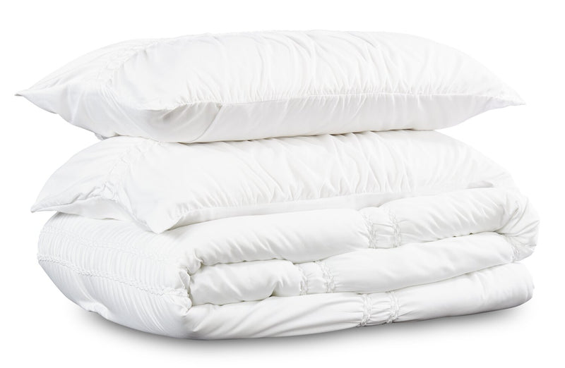 Rhodes 3-Piece Full/Queen Comforter Set - White