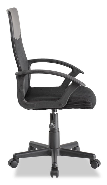 Pixel 22\" Mesh Fabric Office Chair with Lumbar Support - Black