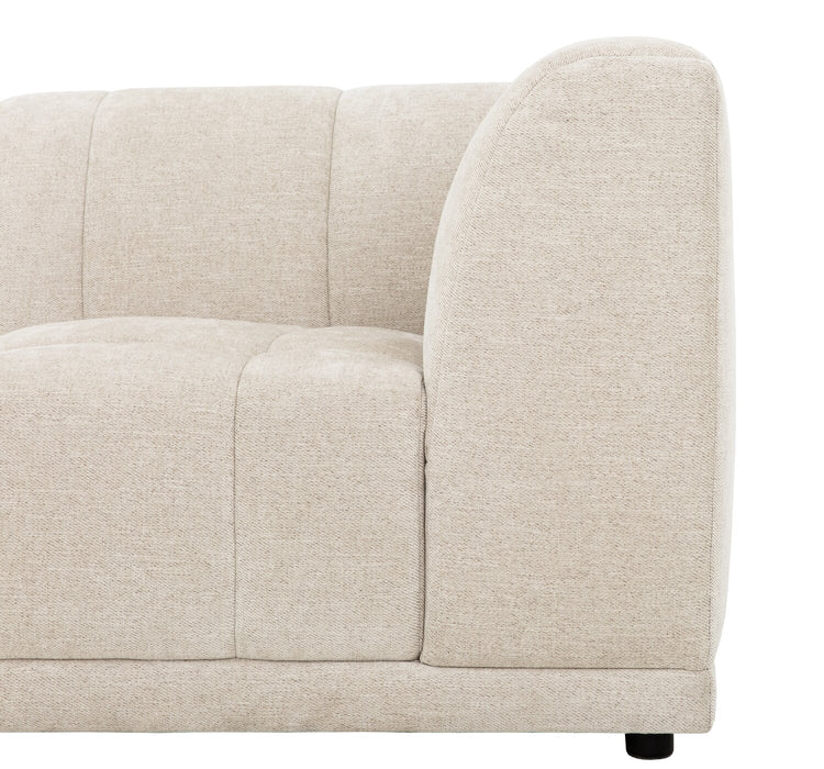 Oaklyn Modular 5-Piece Fabric Sectional with Tufted Seat Cushions - Beige