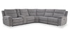 Dallas 6-Piece Fabric Power Reclining Sectional with Storage Console and USB Port - Grey