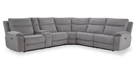 Dallas 6-Piece Fabric Power Reclining Sectional with Storage Console and USB Port - Grey 
