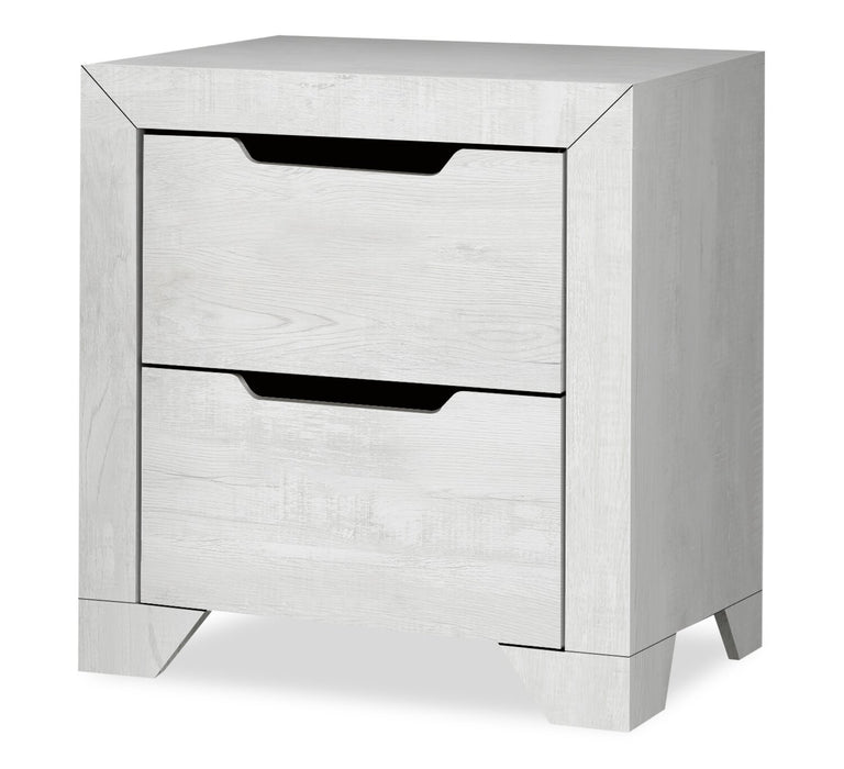 Elite Bedside 2-Drawer Nightstand, 22\"W x 23\"H - White