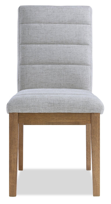 Lotus 5pc Dining Set with Table & 4 Fabric Chairs, Wood, 82\"W - Natural/Grey