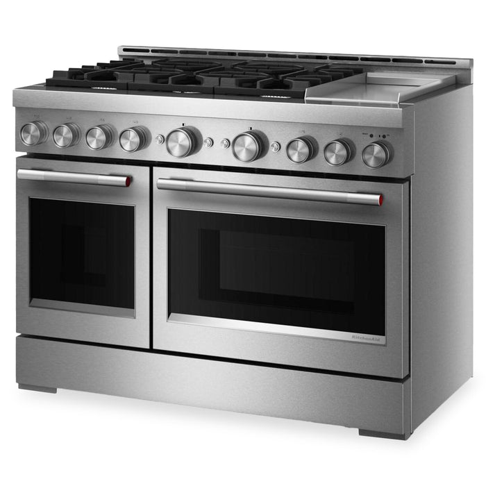 KitchenAid 6.3 Cu. Ft. 6 Burner Commercial-Style Gas Range – Stainless Steel - KFGD948SSS