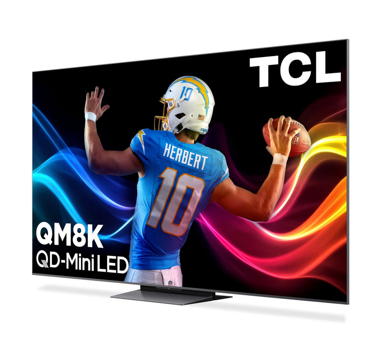 TCL 65\" QM8K QLED QD Mini-LED 4K UHD Smart Google TV (65QM8K) – 2025 Model