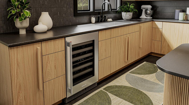 KitchenAid 24\" Undercounter Wine Cooler with Full-Extension – Stainless Steel - KUWR324SSB