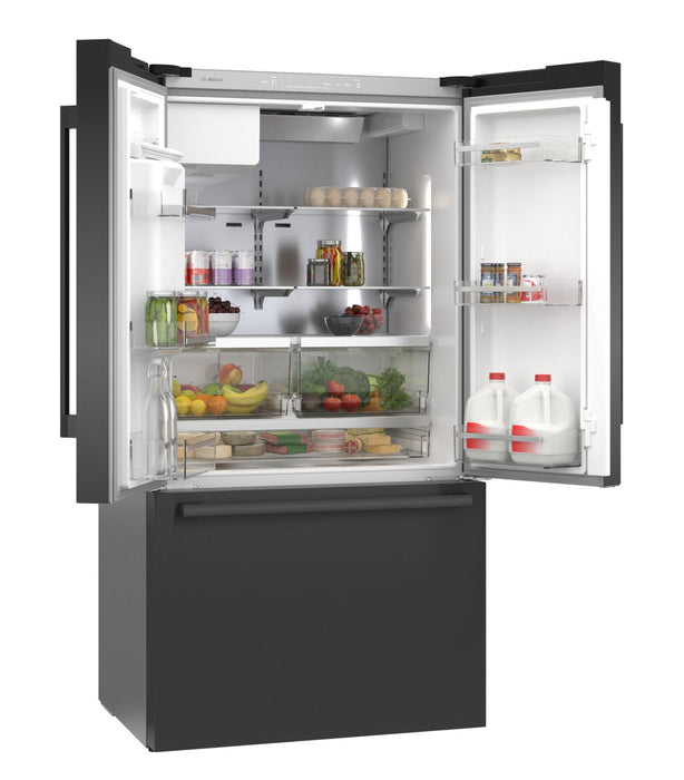Bosch 21.6 Cu. Ft. French-Door Bottom Mount Refrigerator - Black Stainless Steel - B36CD52SNB