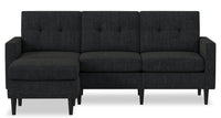 BLOK Modular Tuxedo Arm Sofa Chaise - Charcoal  