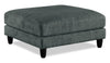 Lounge Modular 40\" Chenille Fabric Ottoman – Grey