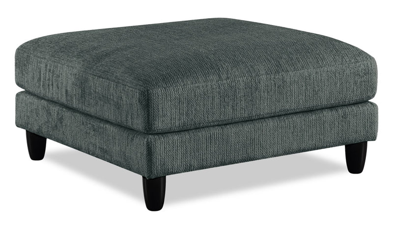 Lounge Modular 40\" Chenille Fabric Ottoman – Grey