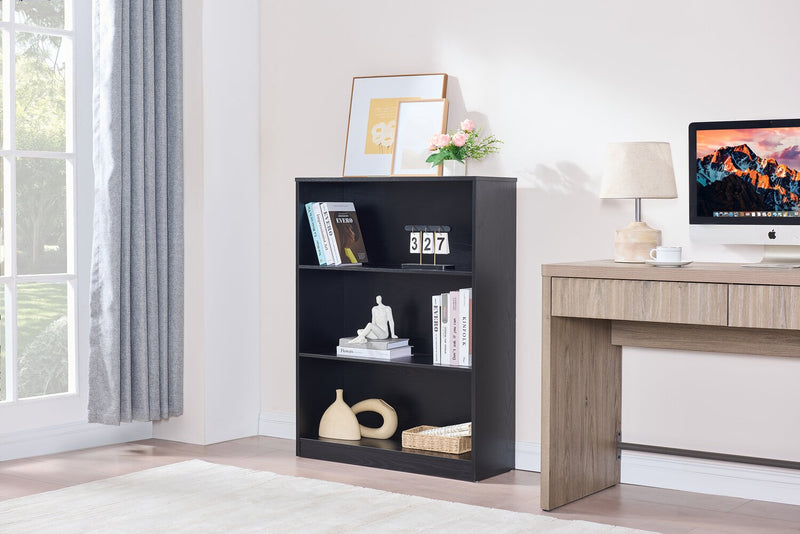 William 31.5\" 2-Shelf Bookcase - Black