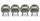 ["Kort & Co. Ibiza Outdoor Patio Chairs, Set of 4 - Hand-Woven Resin Wicker, UV & Weather Resistant - Dark Grey/Natural/Green"]