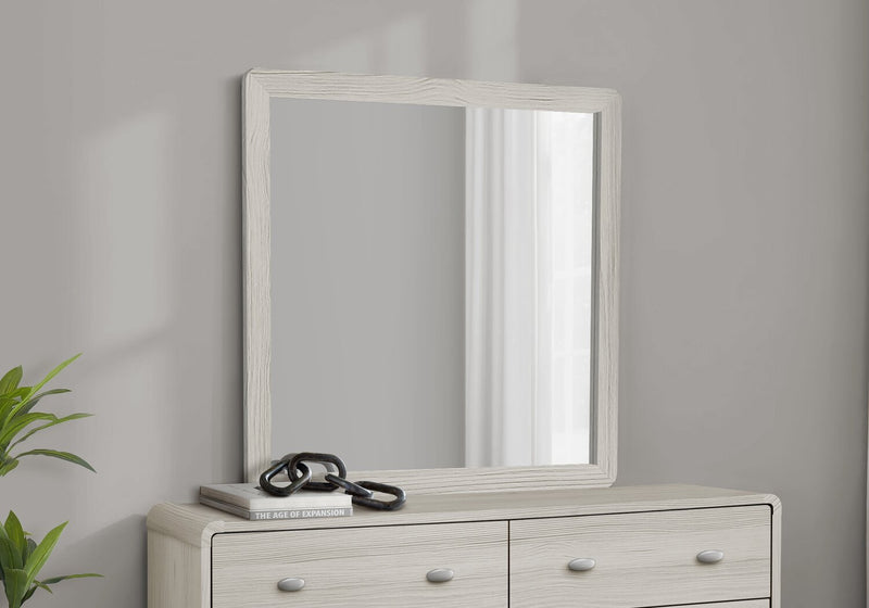 Cami Bedroom Dresser Mirror, Attachable/Wall Hanging - Grey Oak