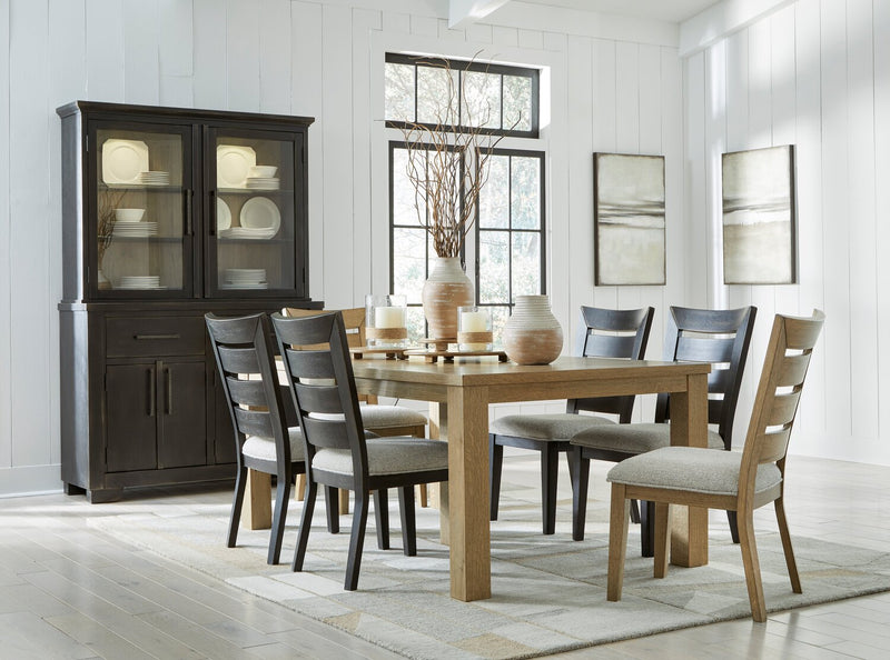 Logan Dining Table with 72-108\"W Extension - Natural Oak