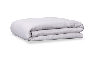 Veranda & Grove 4-Layer Queen Cotton Blanket - Grey | Couverture Veranda & Grove en coton à 4 couches pour grand lit - grise