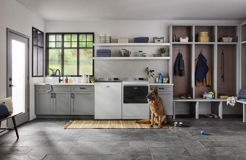 Maytag 6.0 Cu. Ft. Pet Pro Smart Top-Load Washer and 7.4 Cu. Ft. Gas Dryer - White 