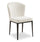 ["Zoe Dining Chair with Polyester Fabric & Channeled Tufting, Metal - Ivory"]