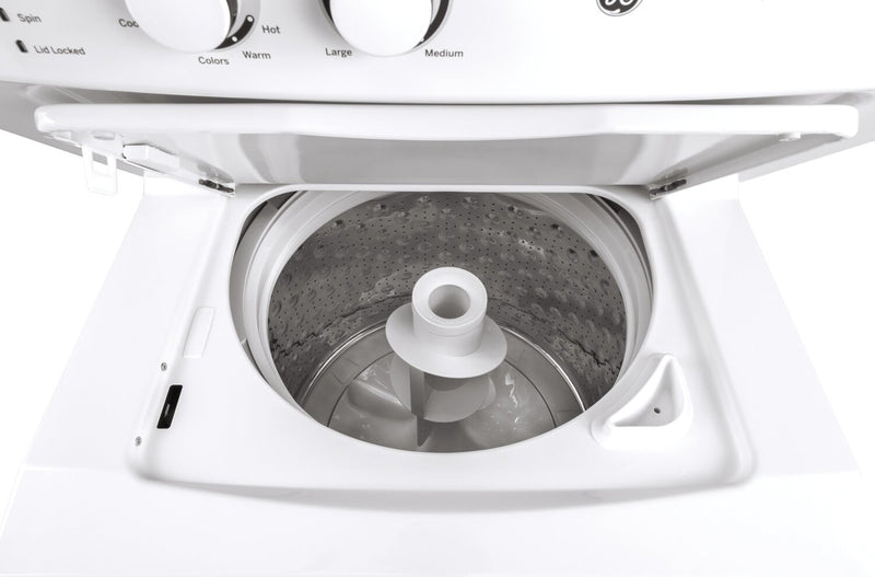 GE Unitized Spacemaker Washer and Electric Dryer Combination - GUD27ESMMWW