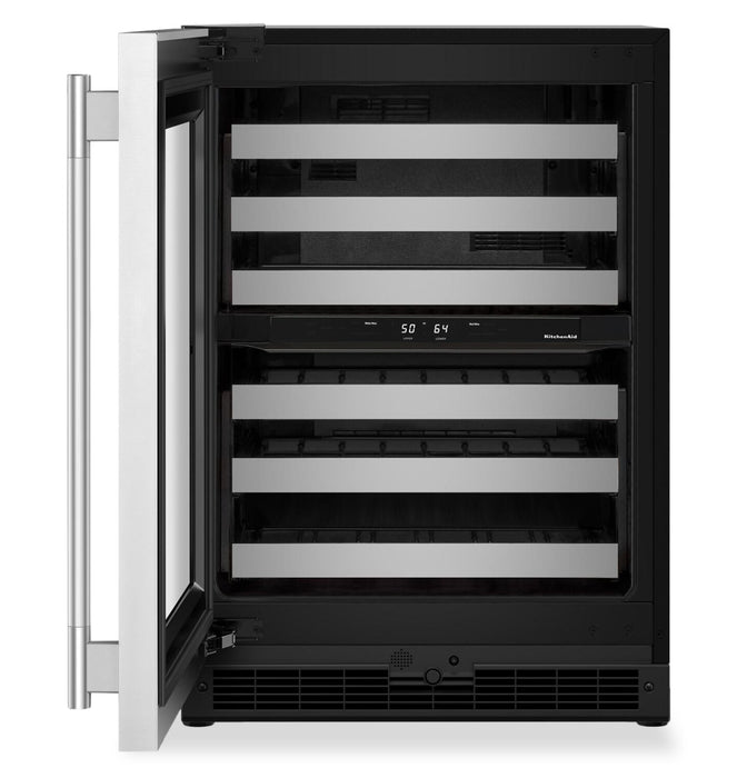 KitchenAid 24\" Undercounter Wine Cooler – Stainless Steel - KUWL324SSB